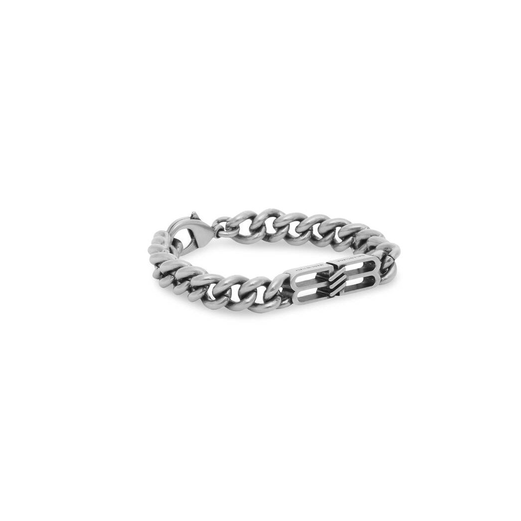 Women's Balenciaga Bb Icon Gourmette Bracelet Jewelry Silver | 5869DGWIP