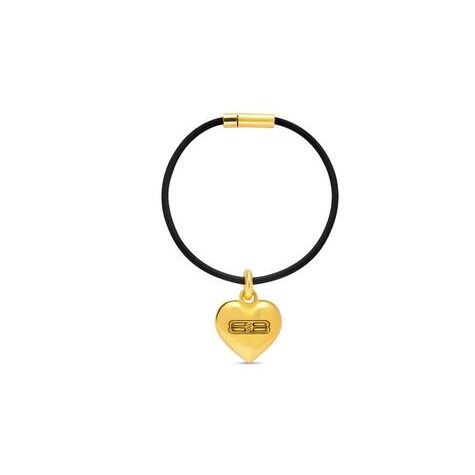 Women's Balenciaga Bb Icon Heart Bracelet Jewelry Gold | 2468QWULN