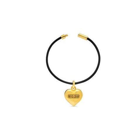 Women's Balenciaga Bb Icon Heart Bracelet Jewelry Gold | 2468QWULN