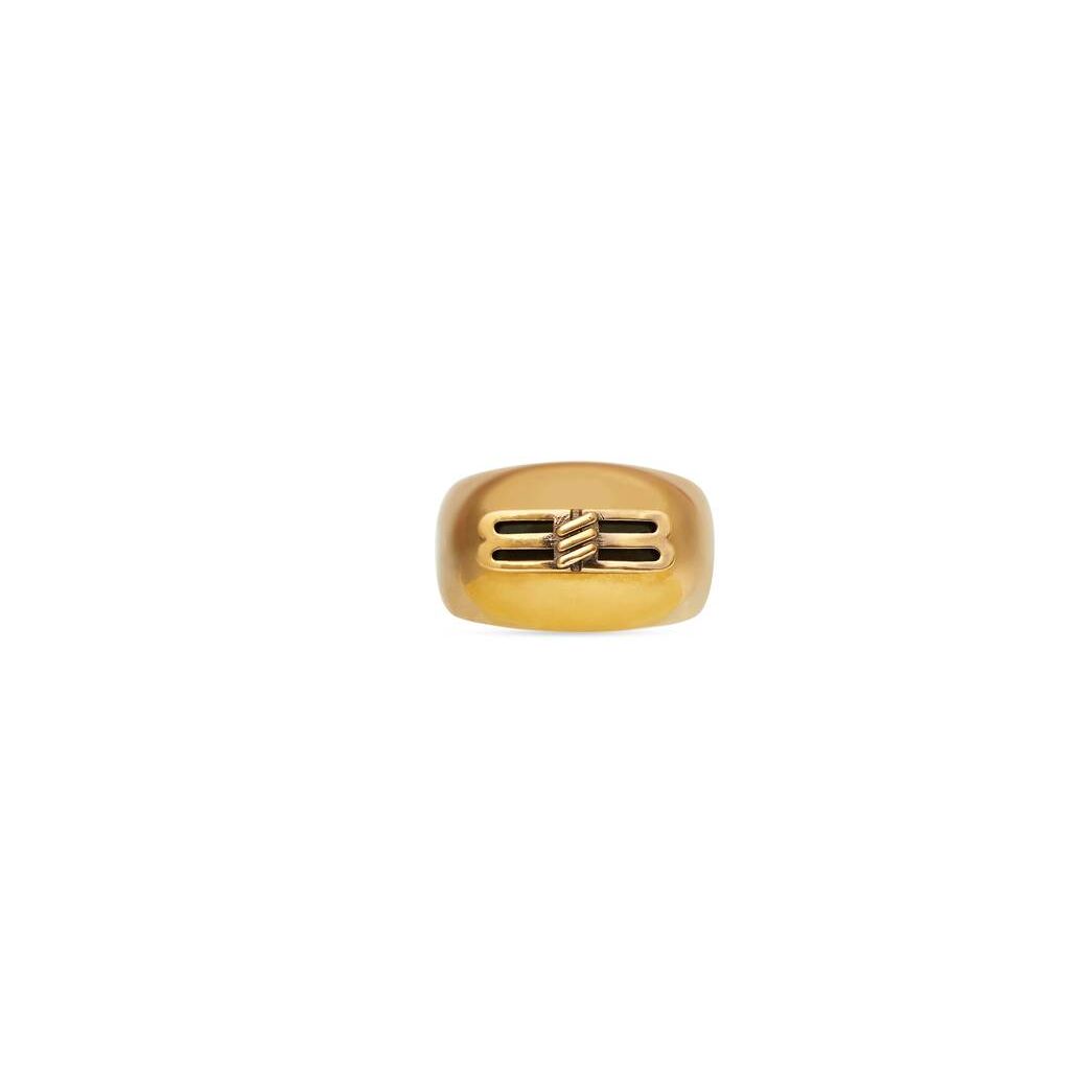 Women's Balenciaga Bb Icon Ring Jewelry Gold | 7985SNEQO