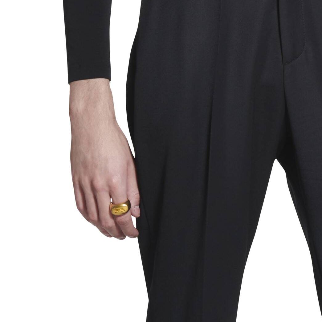 Women's Balenciaga Bb Icon Ring Jewelry Gold | 7985SNEQO