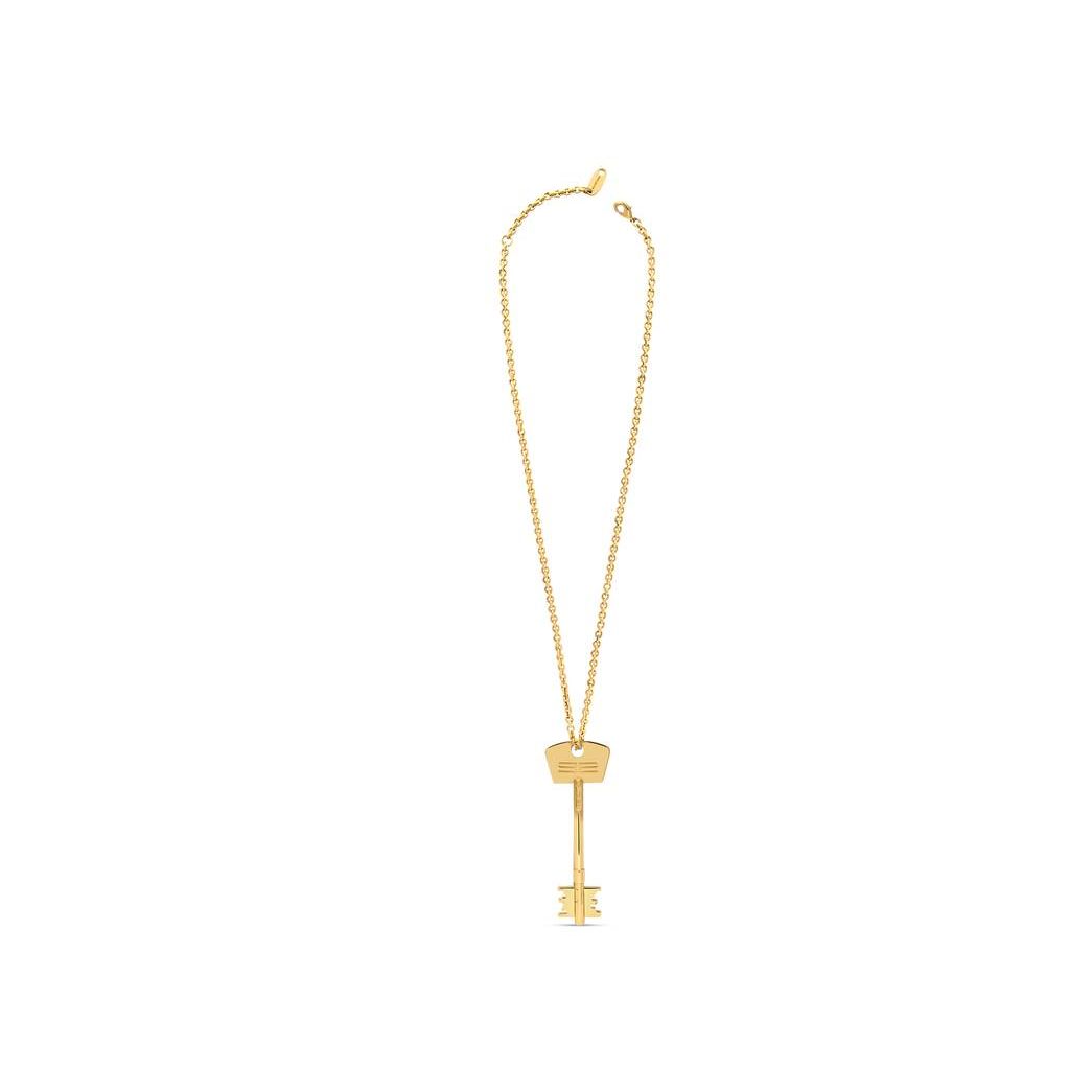 Women's Balenciaga Bb Key Necklace Jewelry Gold | 5802EHVPW