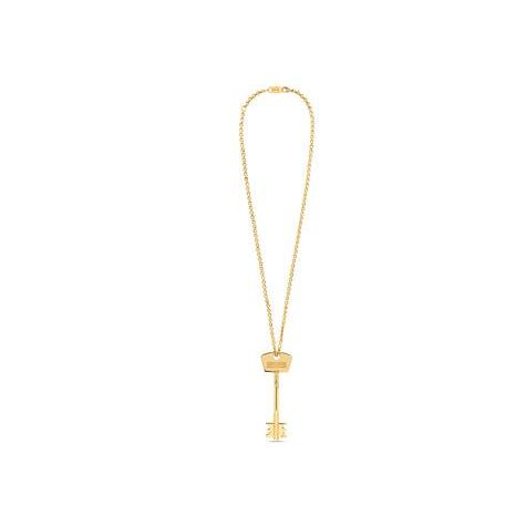 Women's Balenciaga Bb Key Necklace Jewelry Gold | 5802EHVPW