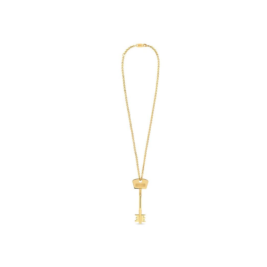 Women\'s Balenciaga Bb Key Necklace Jewelry Gold | 5802EHVPW