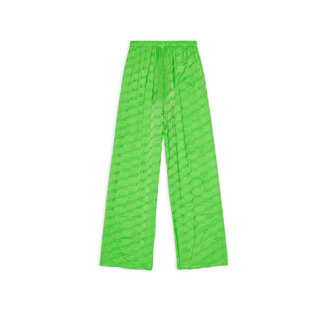 Women's Balenciaga Bb Monogram Pyjama Pants Green | 0672WATNU