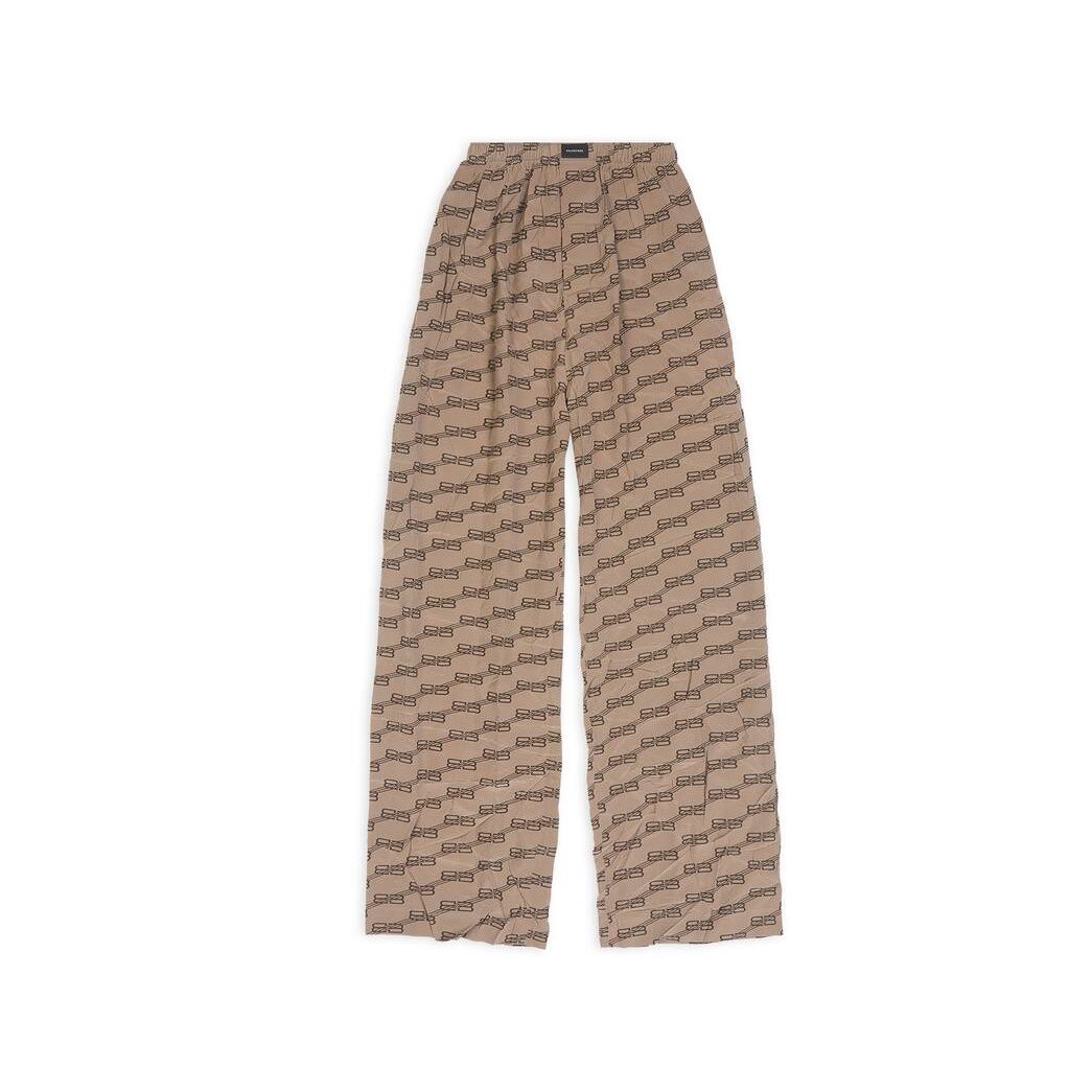 Women's Balenciaga Bb Monogram Pyjama Pants Beige | 3048QWTIB