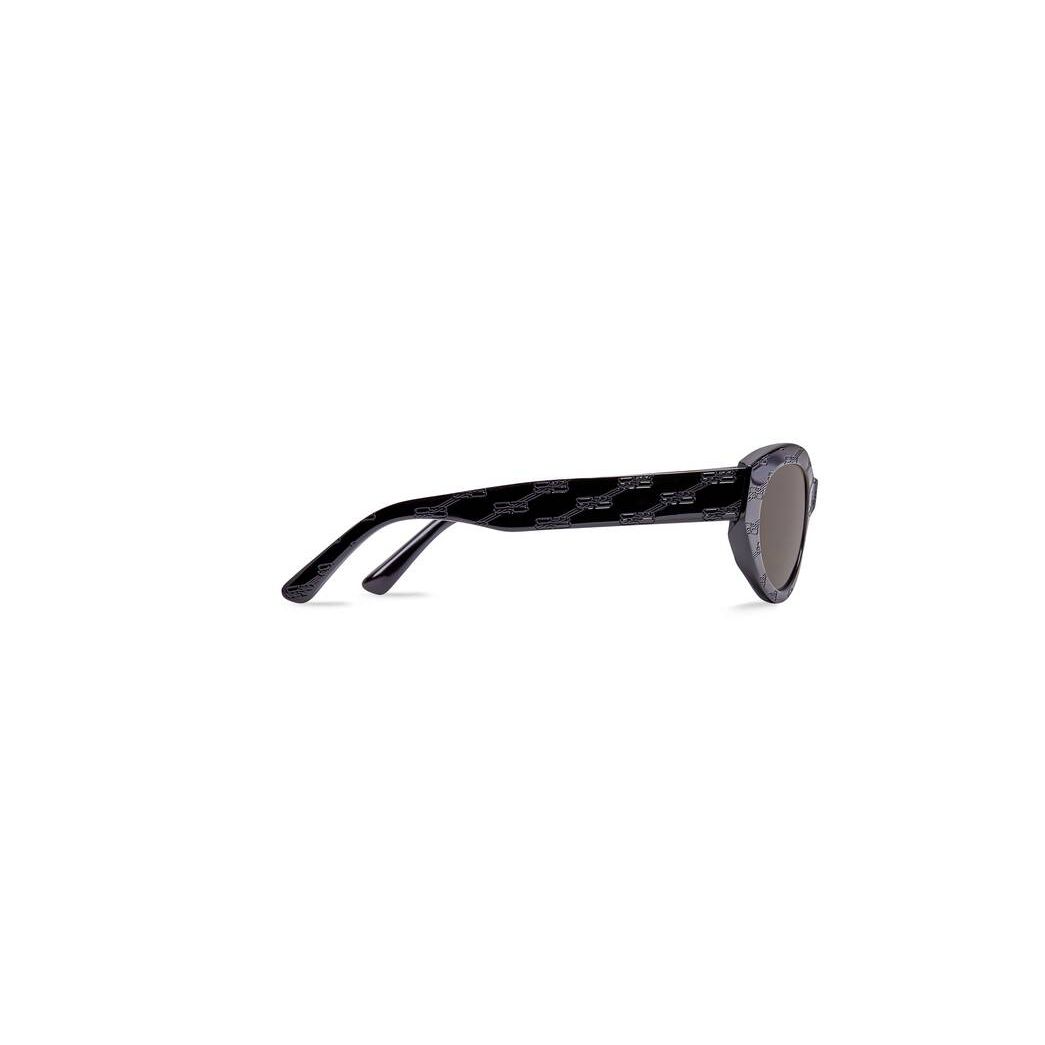 Women's Balenciaga Bb Monogram Round Sunglasses Black | 0867MZNRO