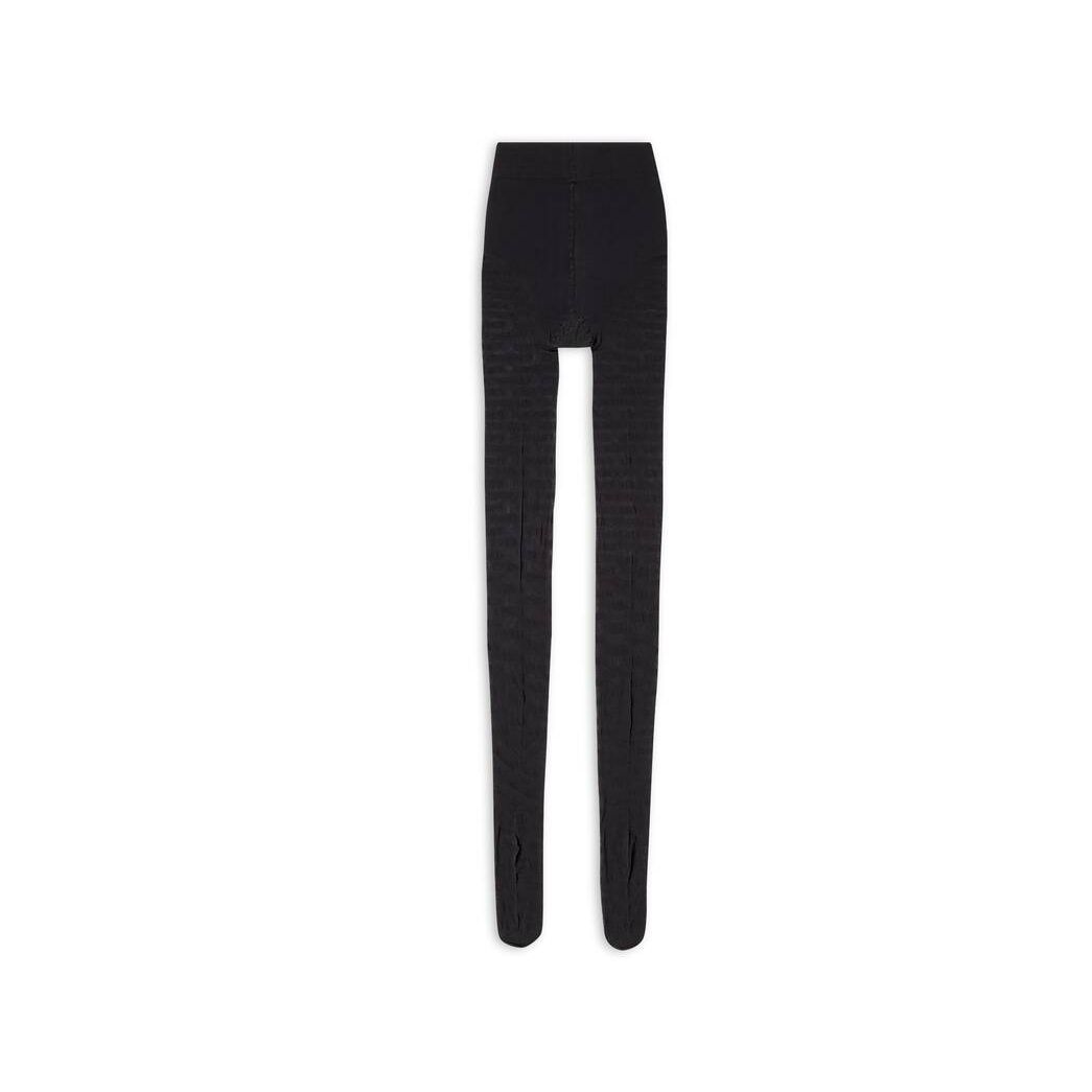 Women's Balenciaga Bb Monogram Tights Socks Black | 6370IEJZH