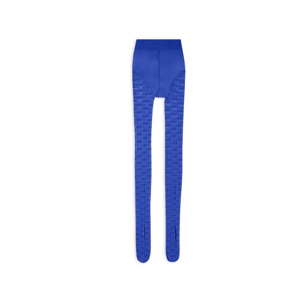 Women's Balenciaga Bb Monogram Tights Socks Royal Blue | 6385LQEON