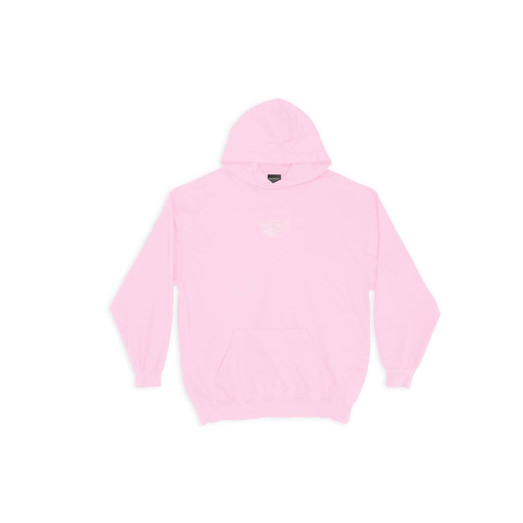 Women\'s Balenciaga Bb Paris Icon Medium Fit Hoodie Pink | 2954GIFBZ