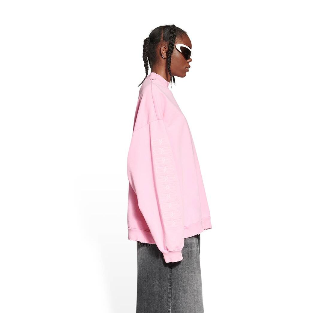 Women's Balenciaga Bb Paris Icon Oversized Hoodie Pink | 9534NPFAC