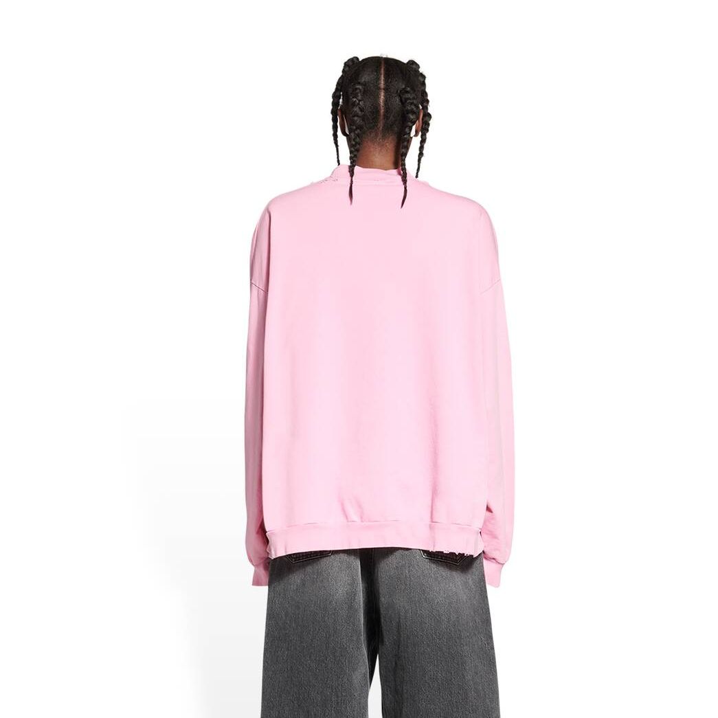 Women's Balenciaga Bb Paris Icon Oversized Hoodie Pink | 9534NPFAC