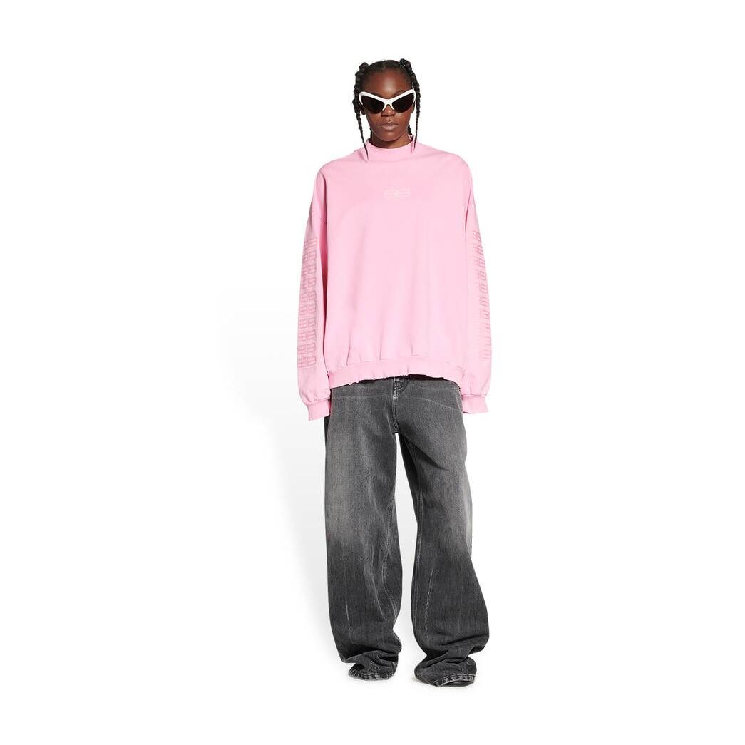 Women\'s Balenciaga Bb Paris Icon Oversized Hoodie Pink | 9534NPFAC