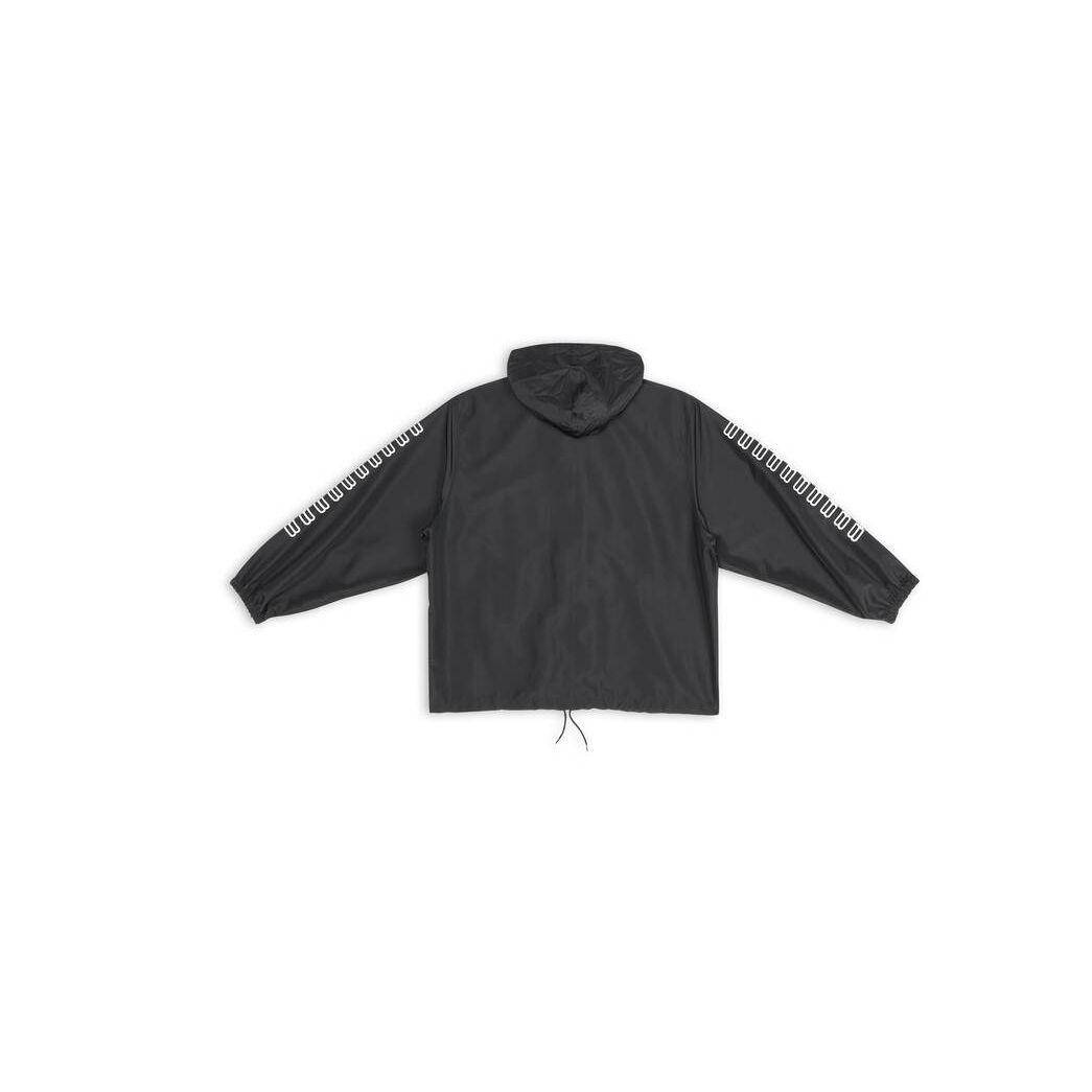 Women's Balenciaga Bb Paris Icon Short Windbreaker Jackets Black | 7450RPTGN