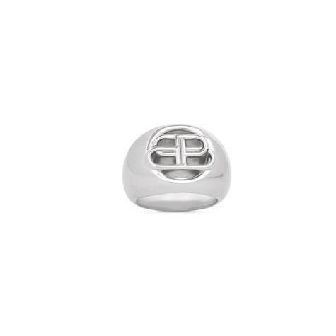 Women's Balenciaga Bb Signet Ring Jewelry Silver | 5061YOUCZ