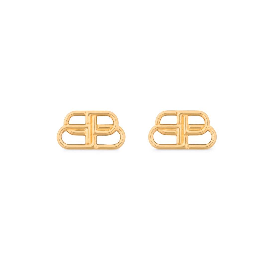 Women\'s Balenciaga Bb Small Stud Earrings Jewelry Gold | 1532GJUZY