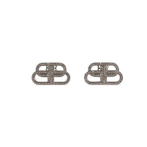 Women's Balenciaga Bb Small Stud Earrings Jewelry Silver | 8971OZDPA