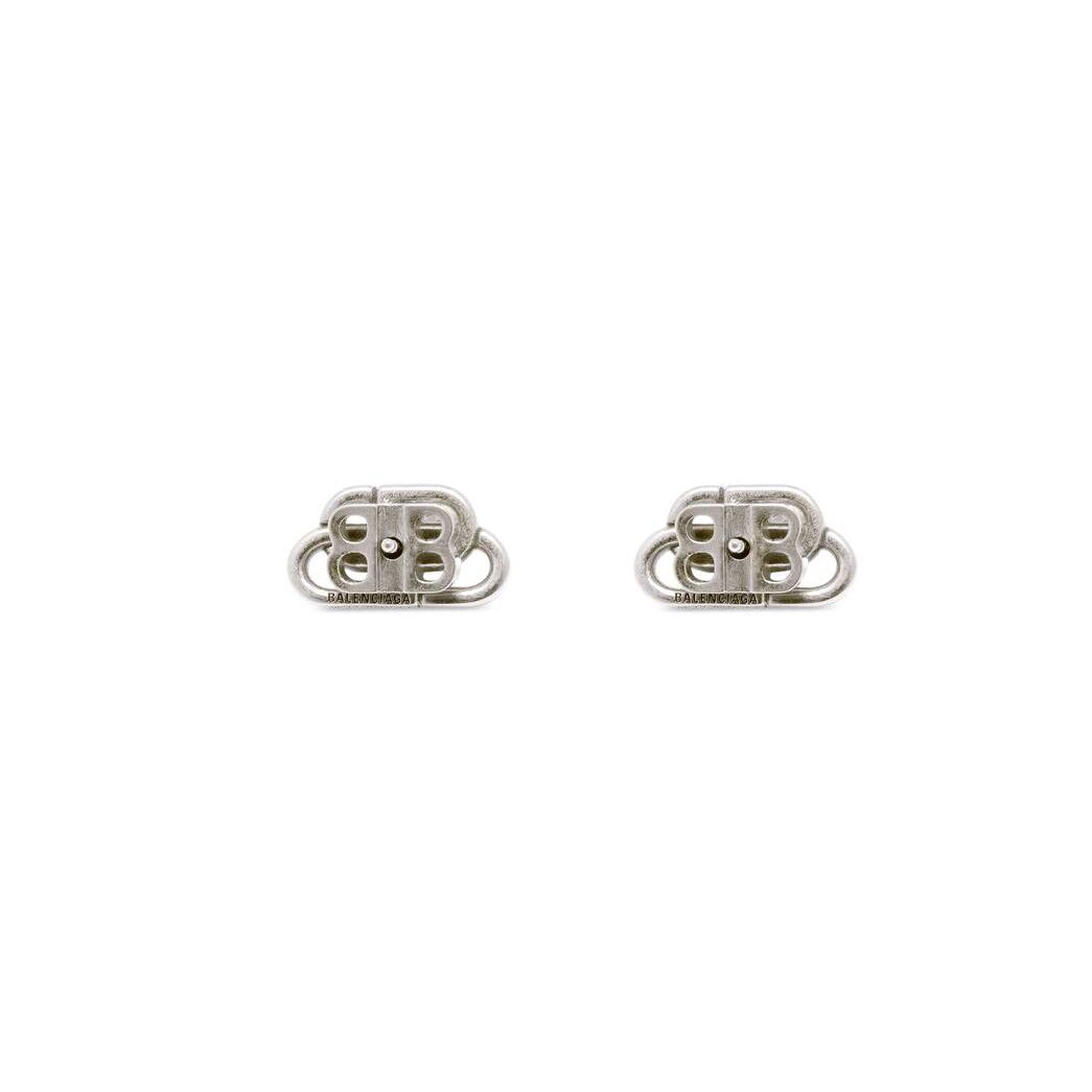 Women's Balenciaga Bb Stud Xs Earrings Jewelry Silver | 9564MNPGU