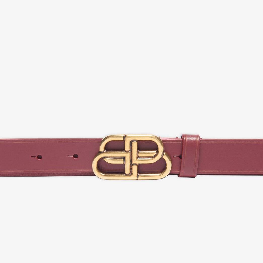 Women's Balenciaga Bb Thin Belts Red / Black | 0863HCPUW