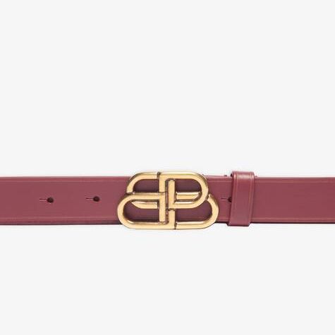 Women's Balenciaga Bb Thin Belts Red / Black | 0863HCPUW