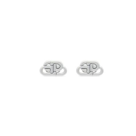 Women's Balenciaga Bb Xs Stud Earrings Jewelry White | 6071BLGCZ