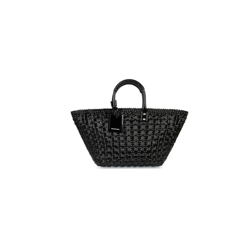 Women's Balenciaga Bistro Small Shoulder Bag Tote Bags Black | 7482WIKPD