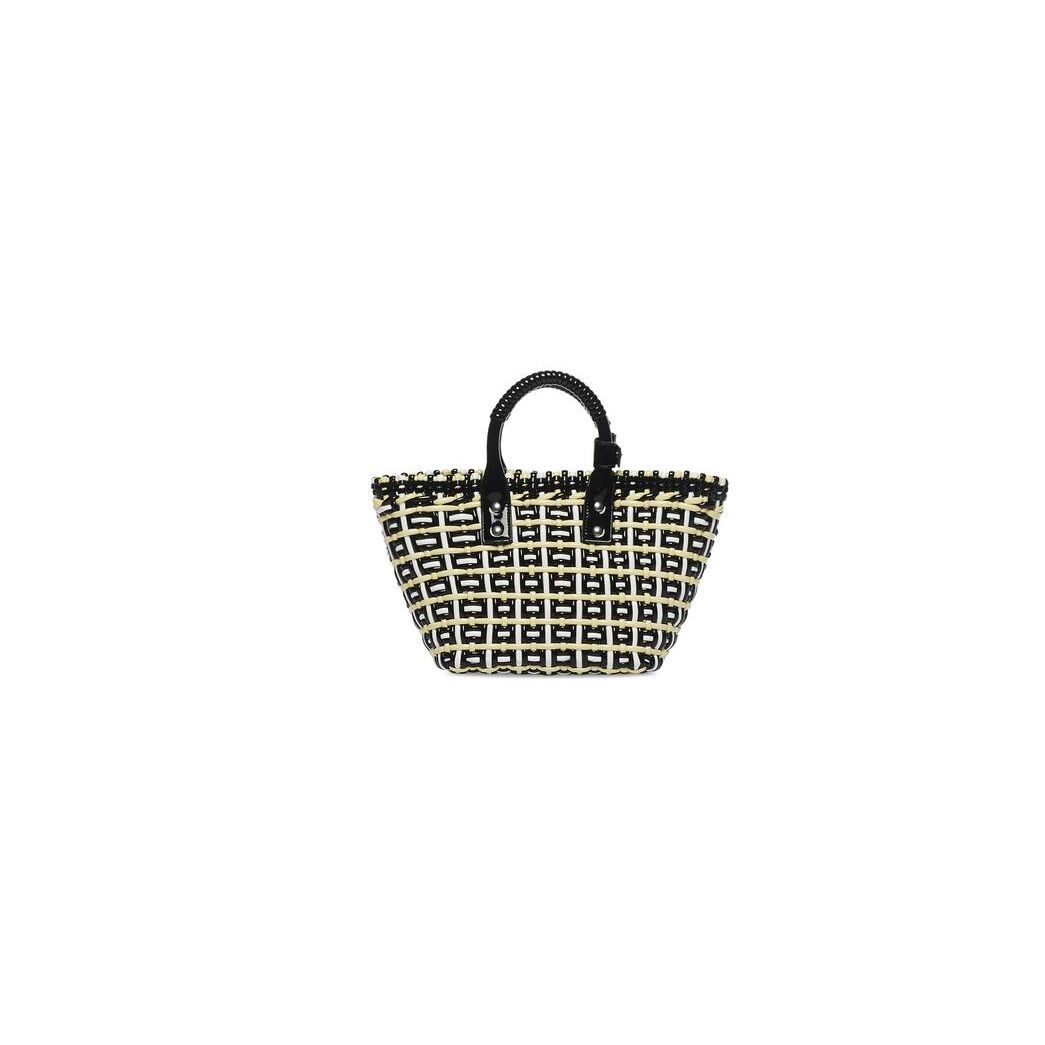 Women's Balenciaga Bistro Xs Basket With Strap Tote Bags Yellow | 2185CMOUP