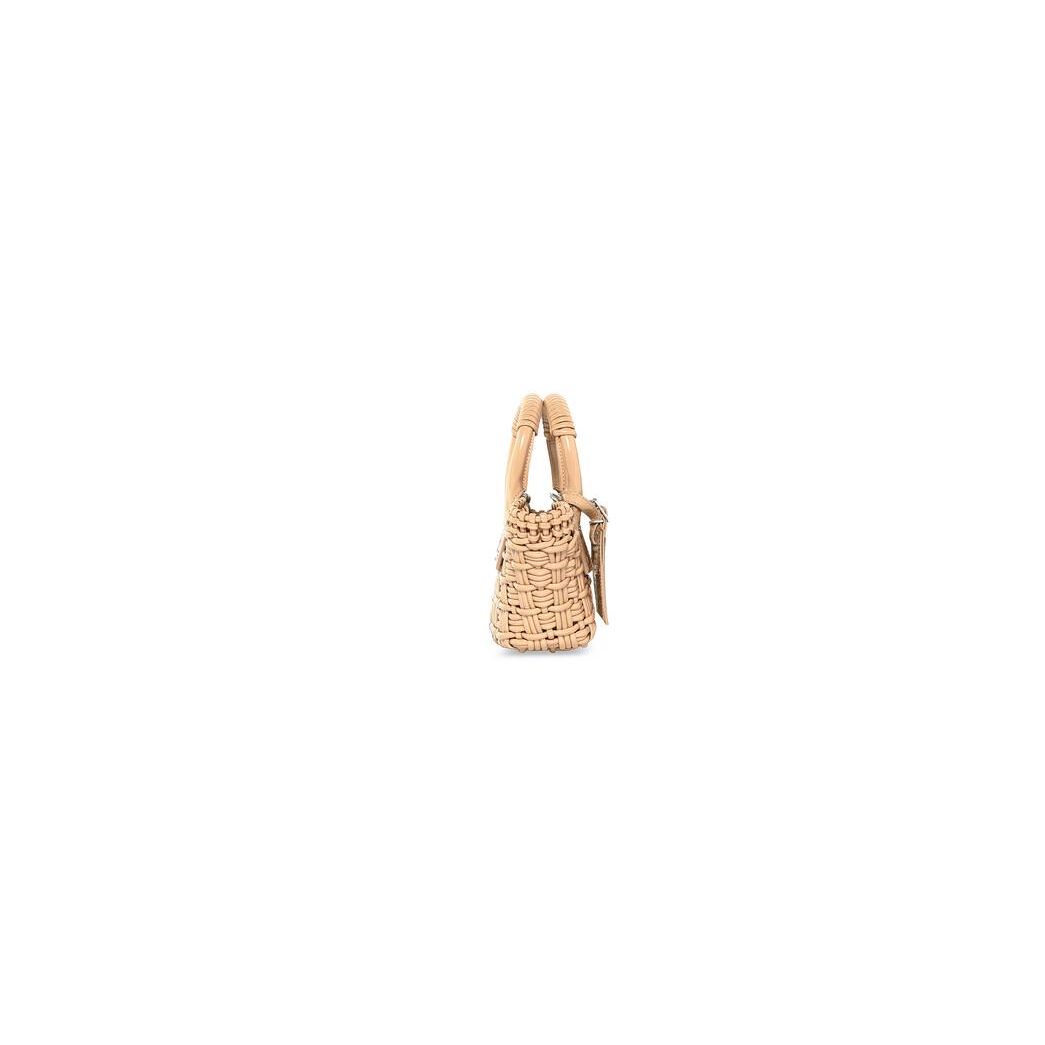 Women's Balenciaga Bistro Xxs Basket Strap Mini Bag Beige | 5917HCQWO