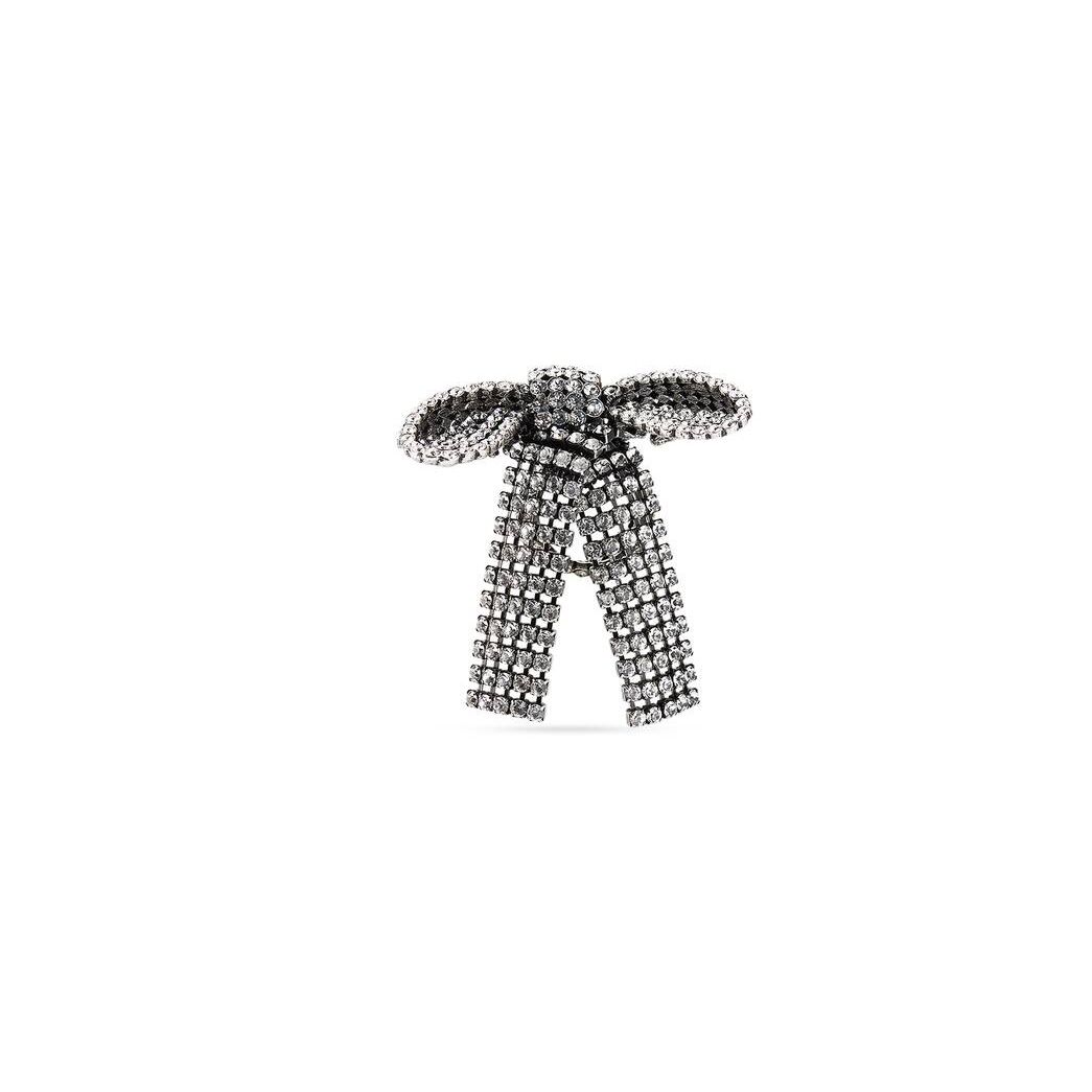 Women's Balenciaga Bow Ring Jewelry Silver | 9467KIJSU