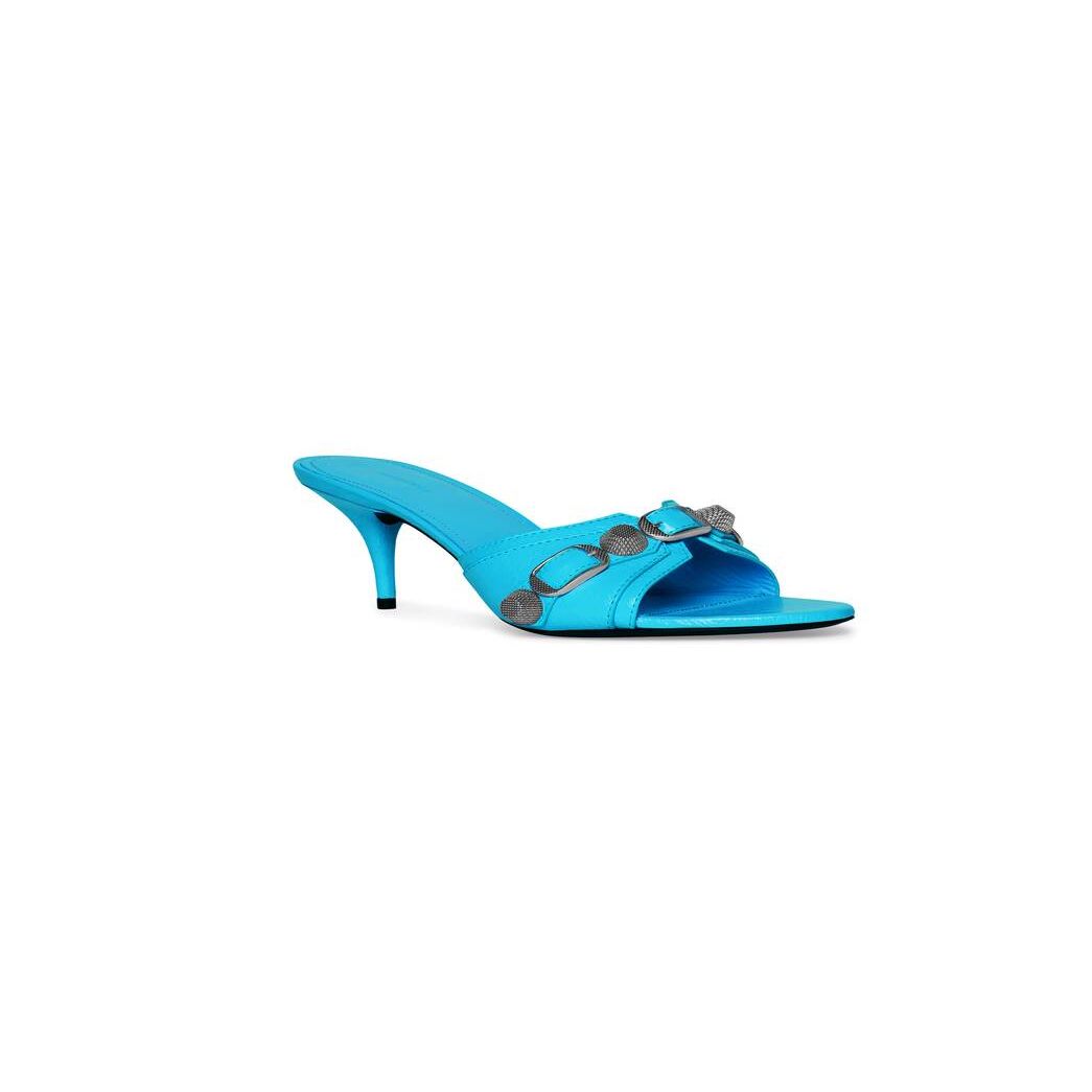 Women's Balenciaga Cagole 50mm Pumps Blue | 6705FLCVK