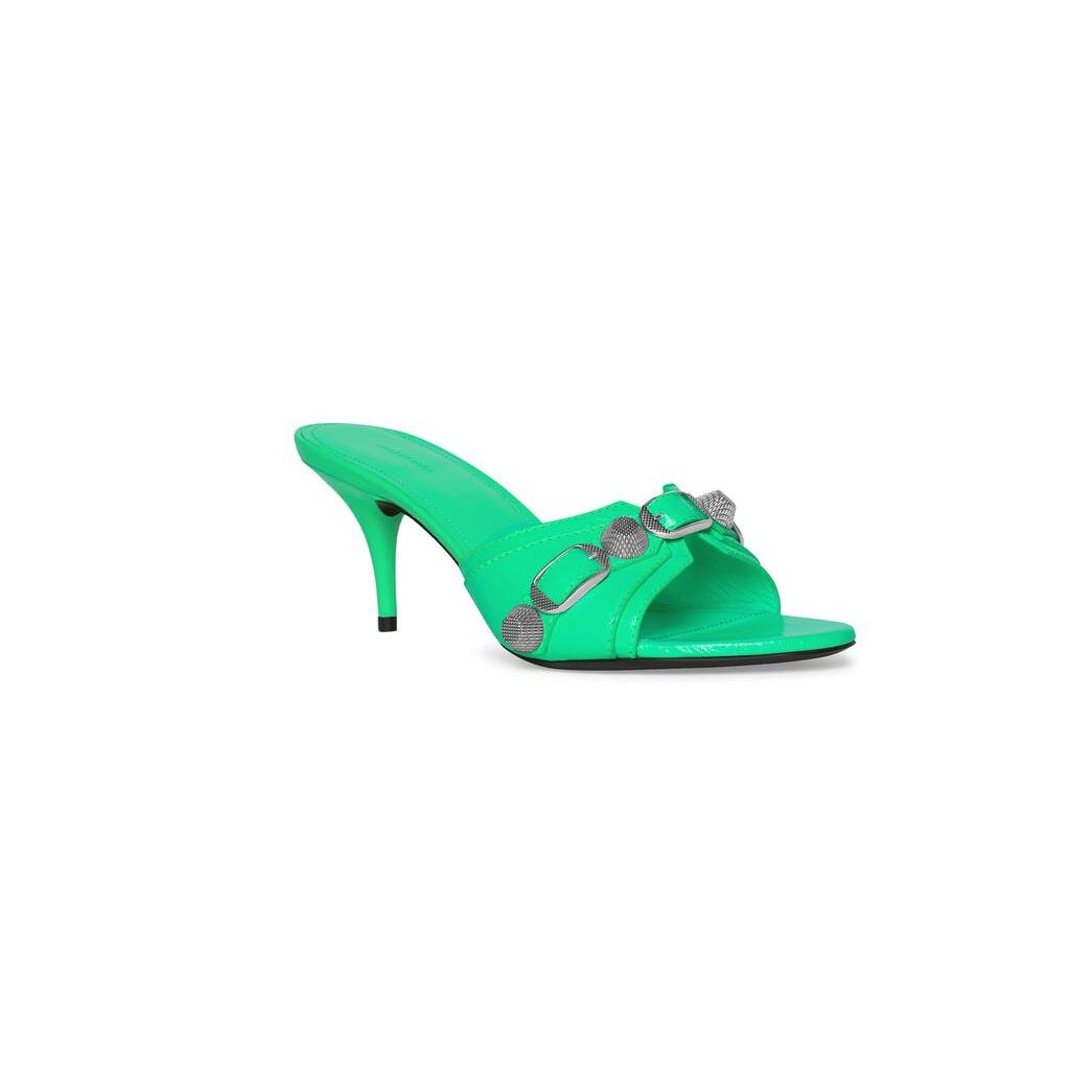 Women's Balenciaga Cagole 70mm Pumps Green | 4839ENULI