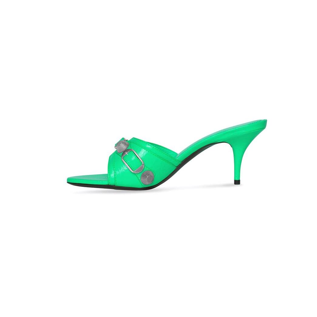 Women's Balenciaga Cagole 70mm Pumps Green | 4839ENULI