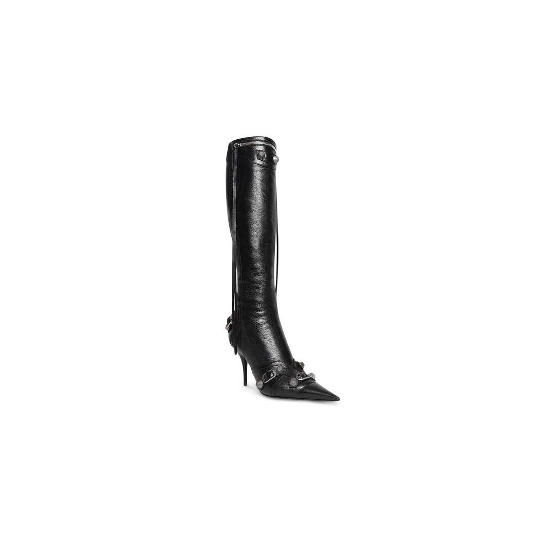 Women's Balenciaga Cagole 90mm Boots Black | 5026QMBCU