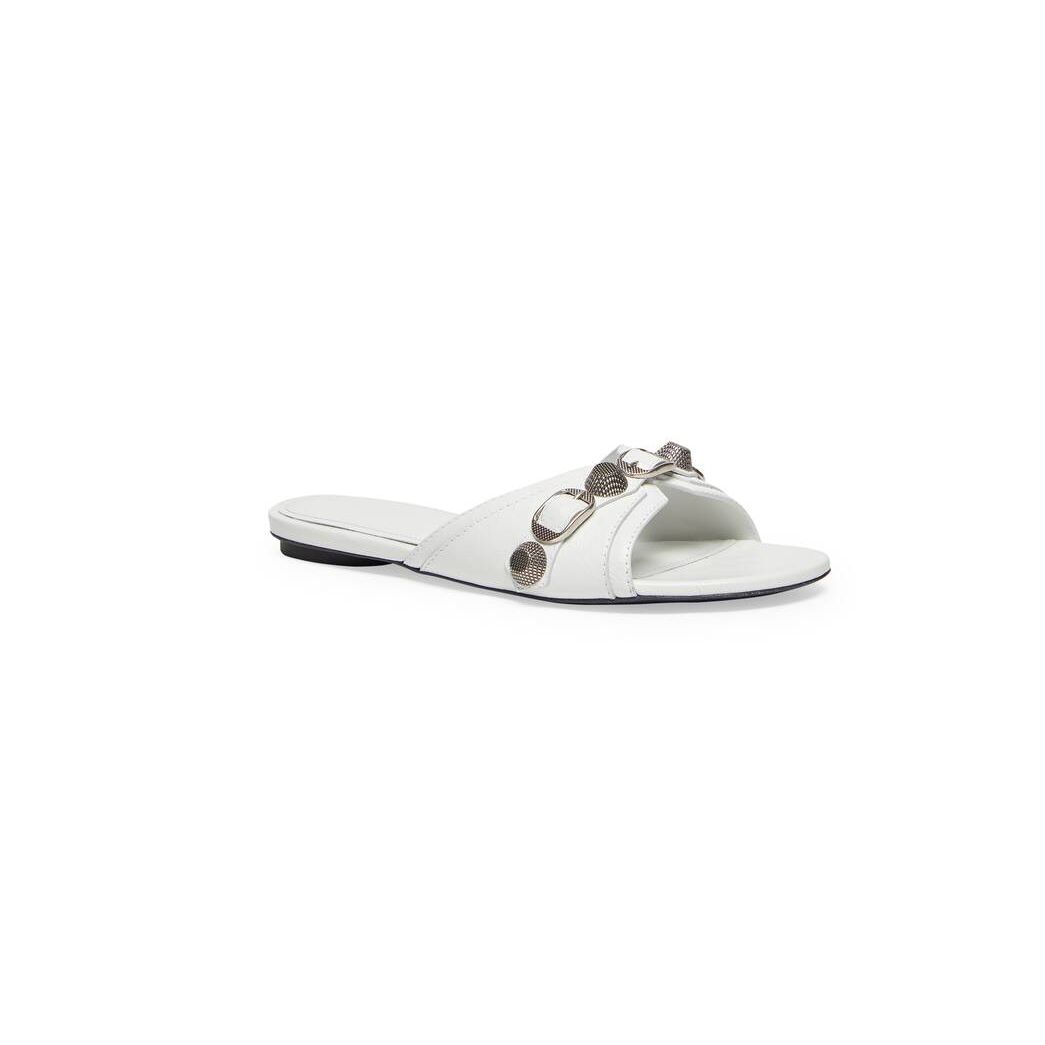 Women's Balenciaga Cagole Sandals White | 7964ZXVFM