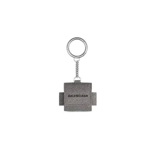 Women's Balenciaga Cash Large Earpods Holder Glitter Material Smartphone Accessories Grey | 7128EPXAT