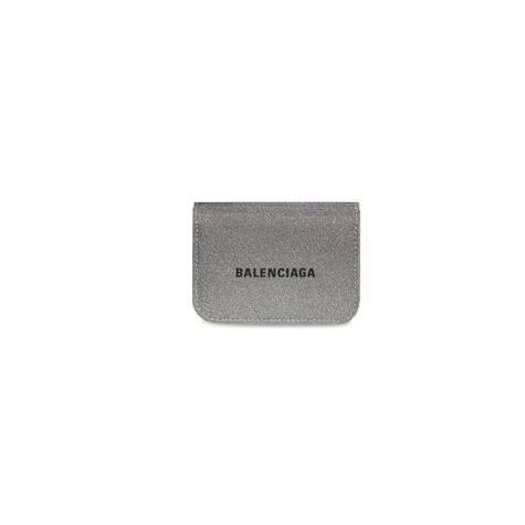 Women's Balenciaga Cash Mini Glitter Material Wallets Grey | 6021OKFZE