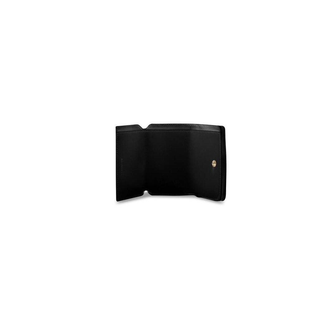 Women's Balenciaga Cash Mini Wallets Black / White | 7805YOHWB