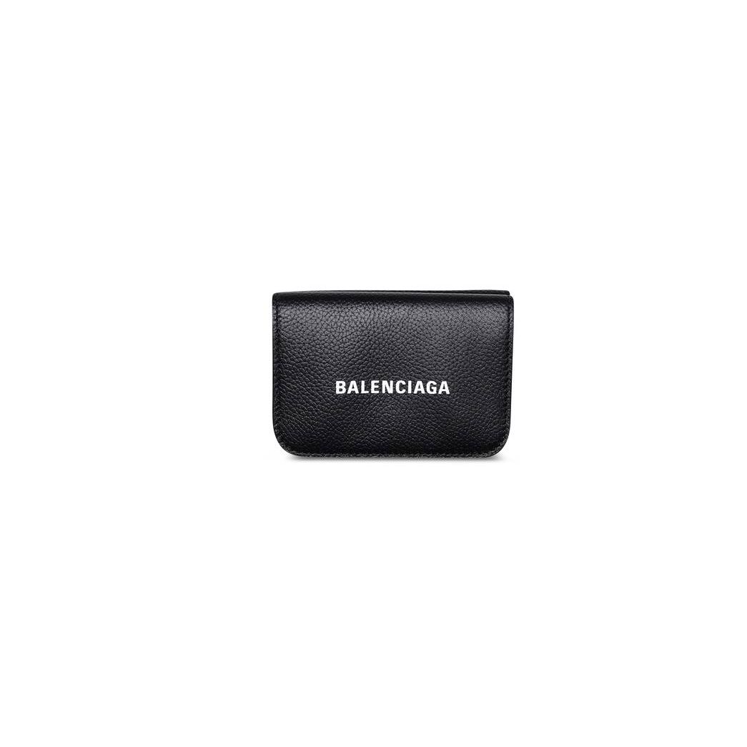 Women\'s Balenciaga Cash Mini Wallets Black / White | 7805YOHWB