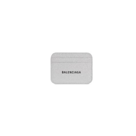 Women's Balenciaga Cash Sparkling Fabric Cardholders Silver | 1427ZTRNE