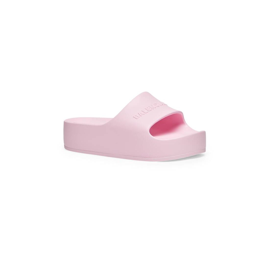 Women's Balenciaga Chunky Slide Sandals Pink | 7013JHOME