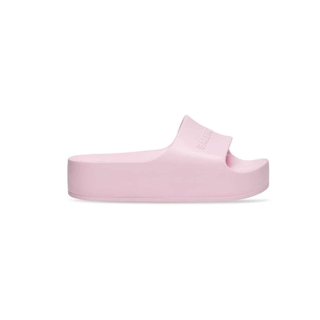 Women\'s Balenciaga Chunky Slide Sandals Pink | 7013JHOME