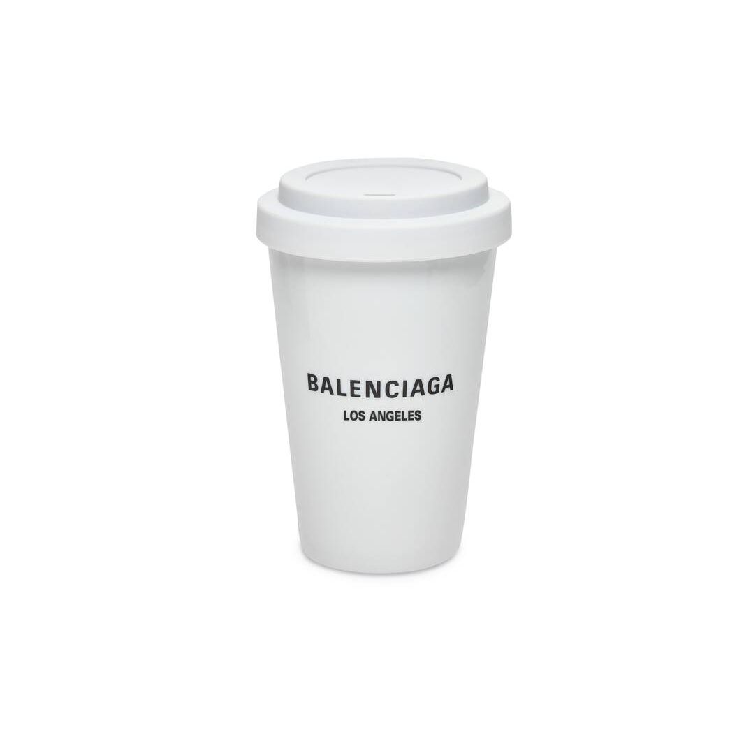 Women\'s Balenciaga Cities Los Angeles Cup Equipment White | 6921TUDVF