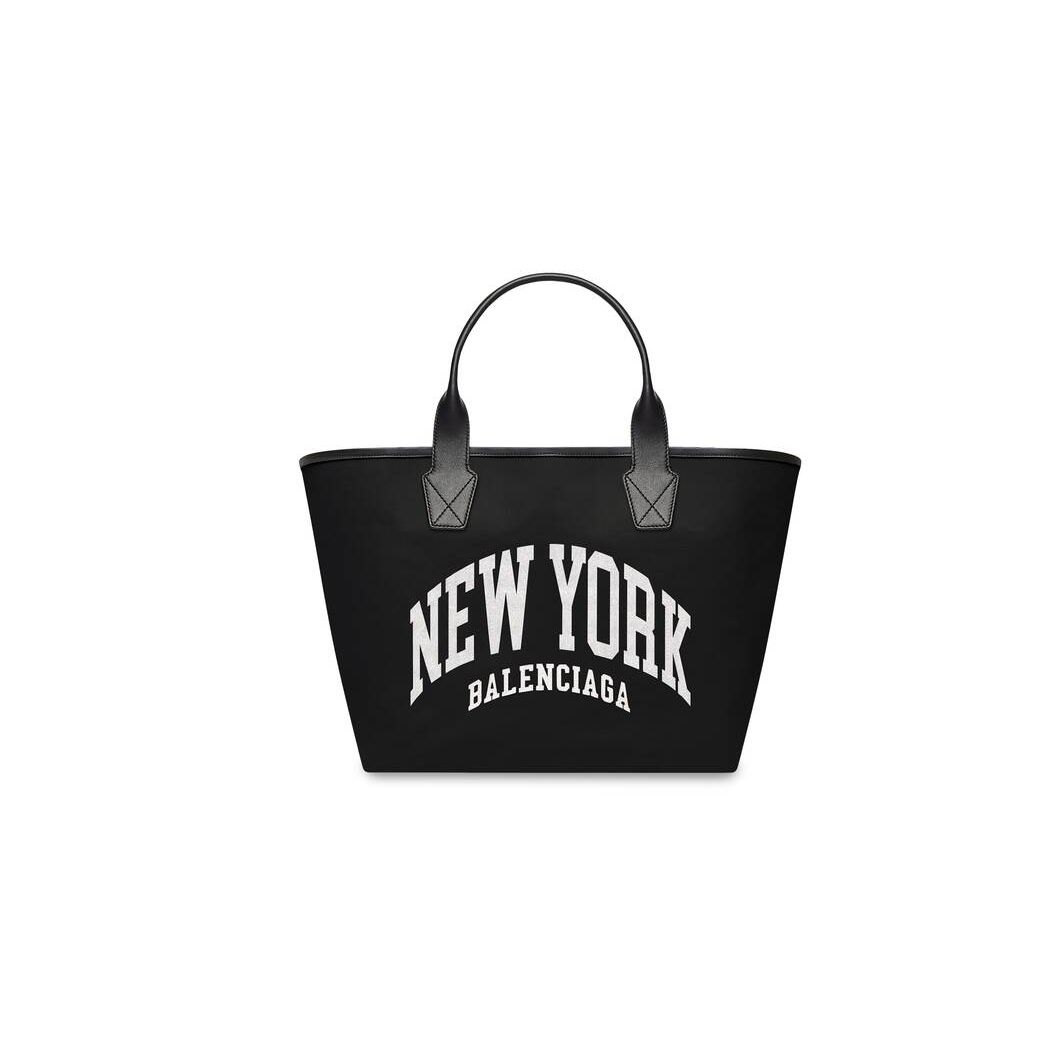 Women's Balenciaga Cities New York Jumbo Large Tote Bags Black | 0985ADQXV