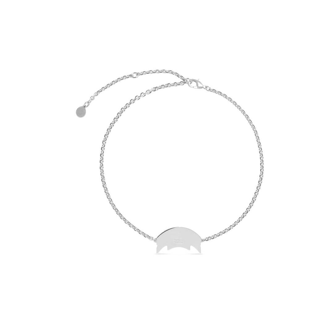 Women's Balenciaga Cities New York Necklace Jewelry Silver | 3480BTZCI