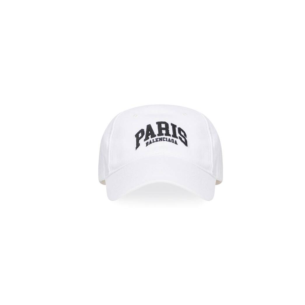 Women\'s Balenciaga Cities Paris Caps White | 0591ICOES