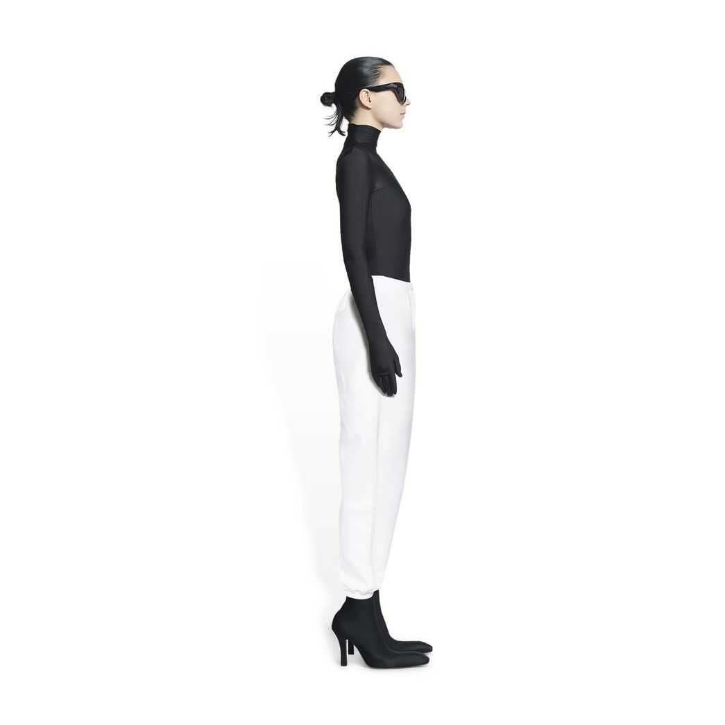 Women's Balenciaga Cities Paris Stretch Knee Pants White | 4103RSGMP