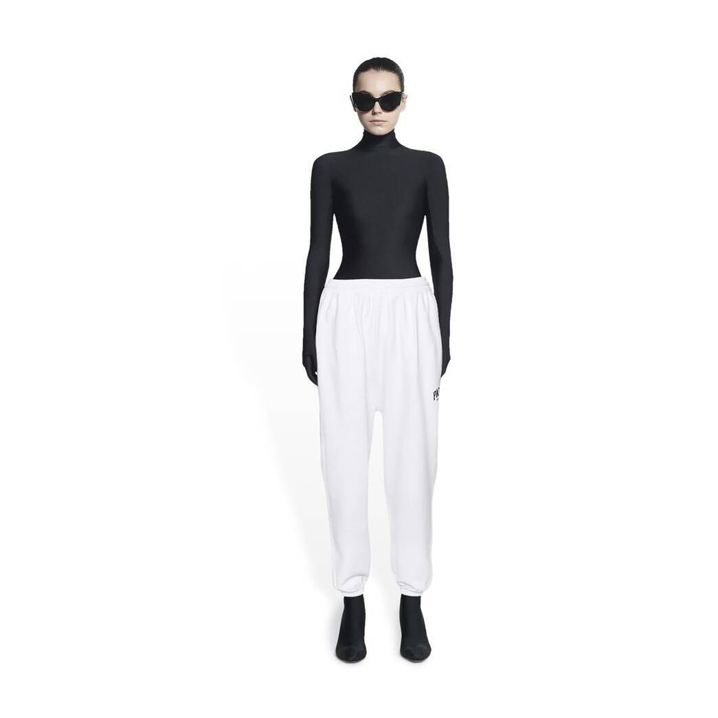 Women\'s Balenciaga Cities Paris Stretch Knee Pants White | 4103RSGMP