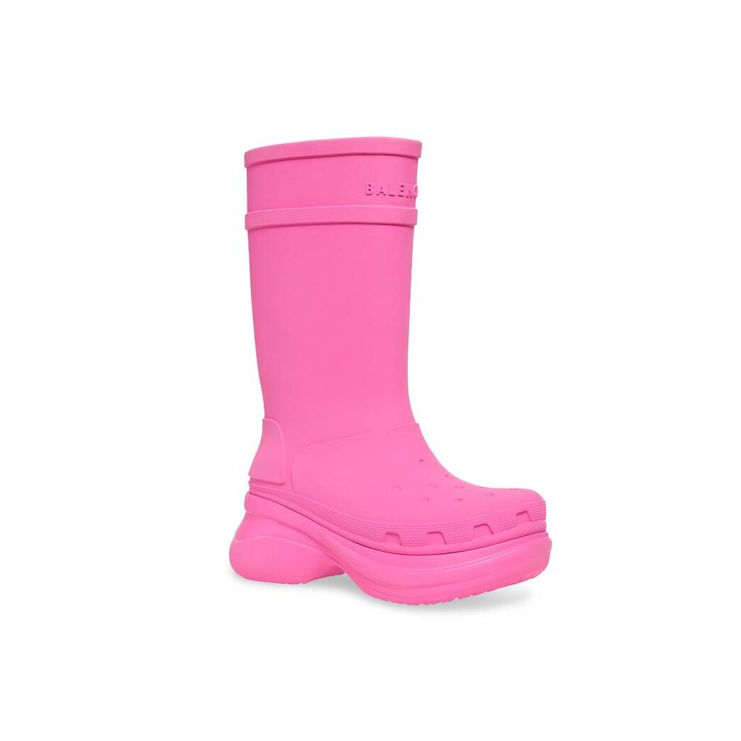 Women's Balenciaga Crocs Boots Light Pink | 0187KZHWA