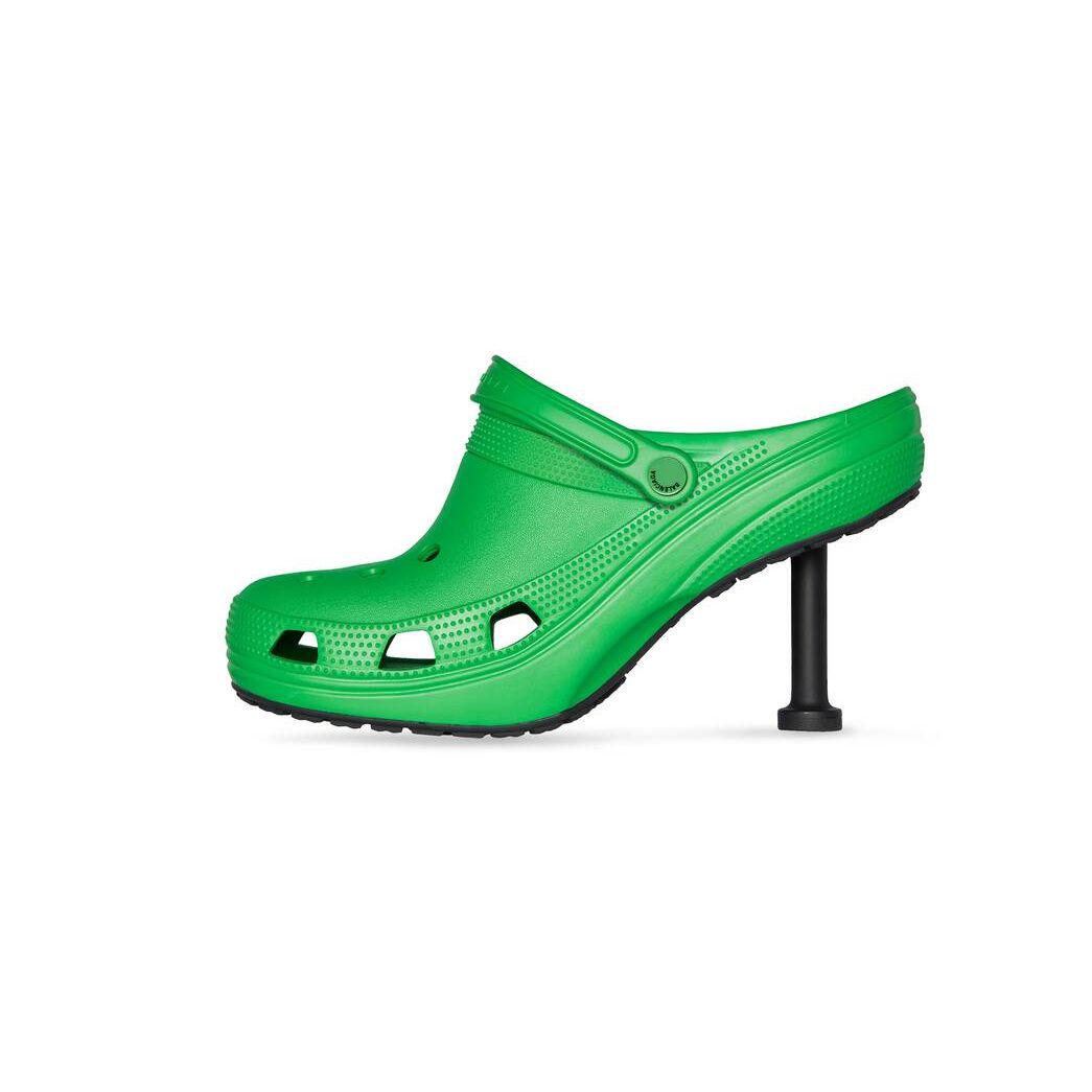 Women's Balenciaga Crocs Madame 80mm Pumps Green | 9782YTZQC