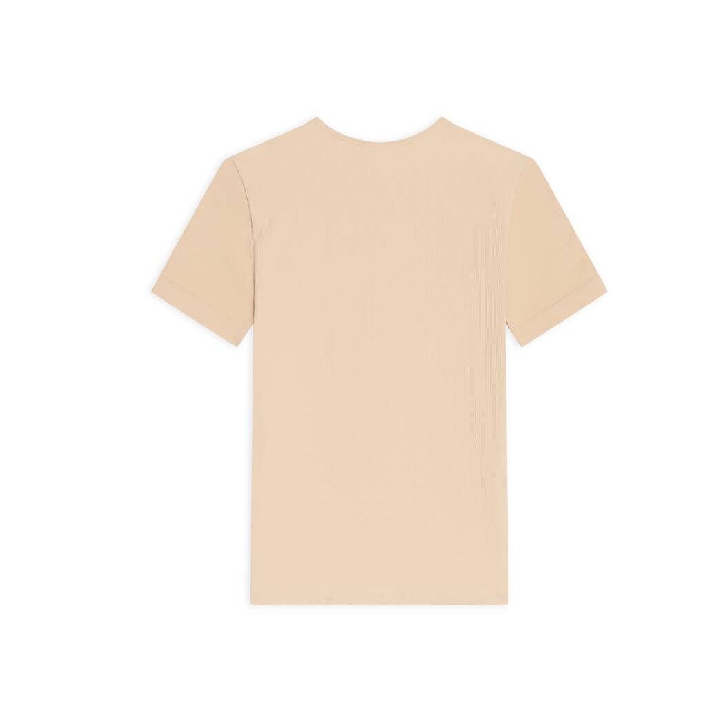 Women's Balenciaga Cropped T-shirt Underwear Beige | 2798JYXHV